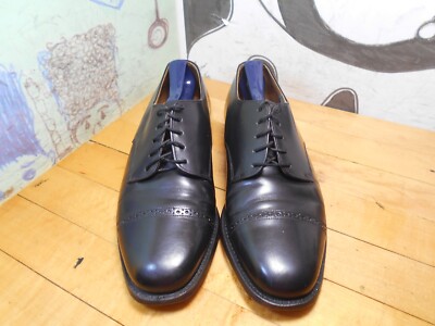 Johnston & Murphy Optima Black Leather Cap Toe Oxfords Men