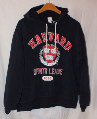Harvard Sweatshirt Damen schwarz Pullover von HM Gr. XS mit Kapuze