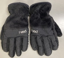 HEAD CHILDS HEAVY FLEECE GLOVES, BLACK, MEDIUM VERY GOOD CONDITION PREOWNED