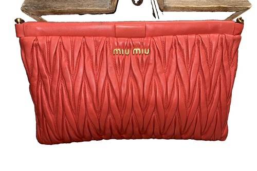 miu miu Women Bag Straw Hat Clutch Archive VHTF Designer