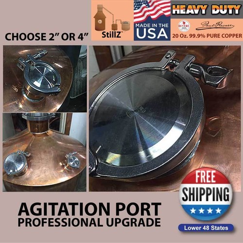 StillZ 2" Professional Grade Agitation Port™ For Copper Moonshine Stills UPGRADE