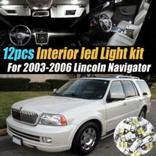 12pc Super White Car Interior Led Light Bulb Kit For 2003-2006 Lincoln Navigator