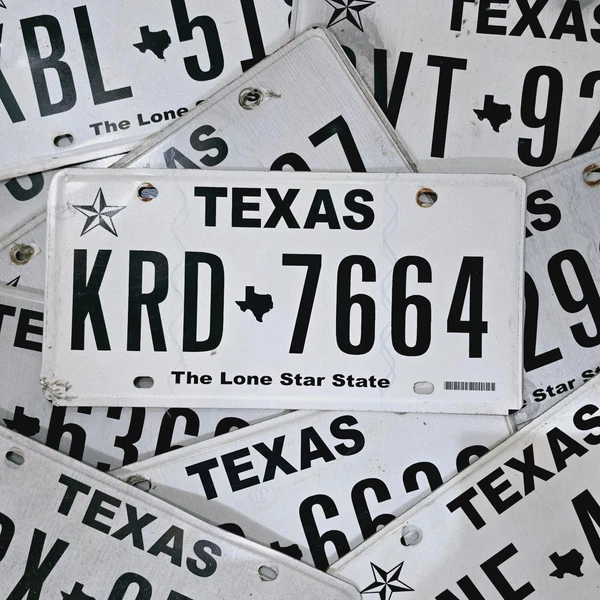 TEXAS LICENSE PLATE 🔥FREE SHIPPING🔥 1 w/ RANDOM NUMBERS & LETTERS