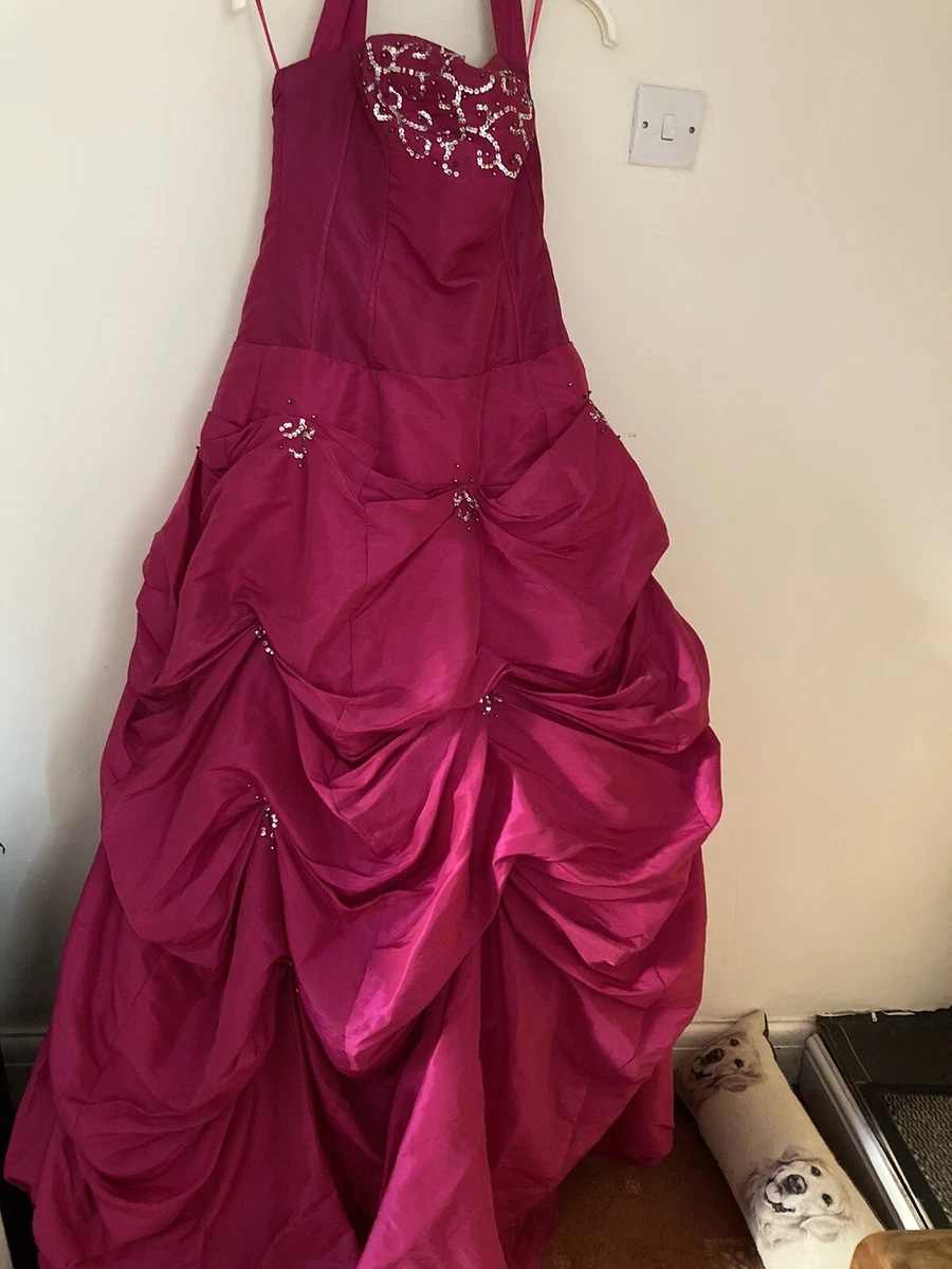 Beautiful Pink Princess Prom Dress adjustable 12 14 eBay