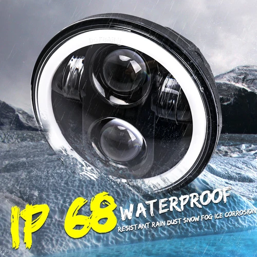 4pc 5.75" LED Headlights High Low Halo DRL H5001 H5006 For Buick Electra Wildcat - Picture 9 of 21