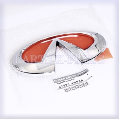 62890-4HB0A OEM GENUINE NISSAN INFINITI Q50 QX50 FRONT GRILLE CHROME EMBLEM LOGO