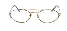 Naf-Naf ELLY Oval Sporty Metal Double Bridge Bronze Gold Black Eyeglasses France