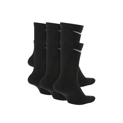 Nike Everyday Plus Cushion Crew Black White Socks Size L 6 Pairs SX6897 010 - Picture 8 of 10