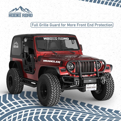 Rock Crawler Front Bumper w/Grille Brush Guard for Jeep Wrangler YJ TJ 1987-2006 - Picture 18 of 18