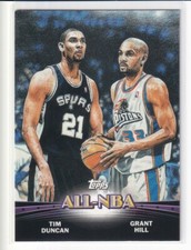 2000-01 Topps Combos Series 1 Tim Duncan Grant Hill #TC6 HOF