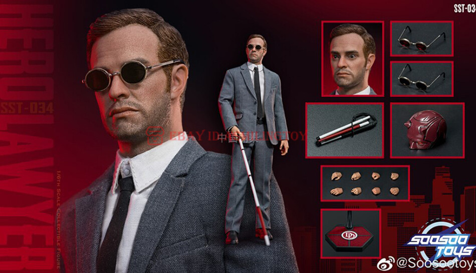Soo-sootoys SST034マット アトーニー デアデビル1/6Matt Soosootoys 1/6 SST-034 Hero Lawyer 2.0 Matt Murdock Action