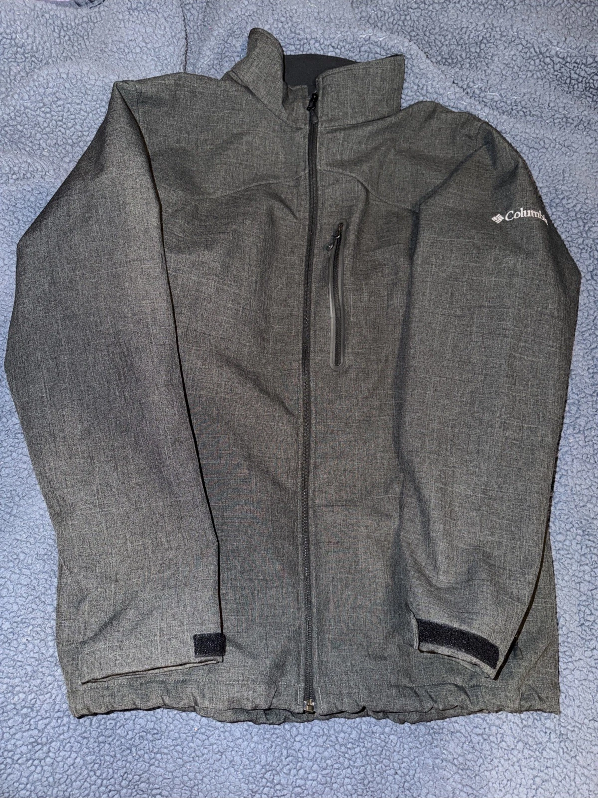 Columbia Men’s Treasure Mountain II Jacket Water Resistant Full Zip Grey Large
