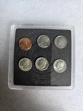 6x Mini Inflation Coins - Tiny Shrunken Metal Miniature US Coins / USA Money Set