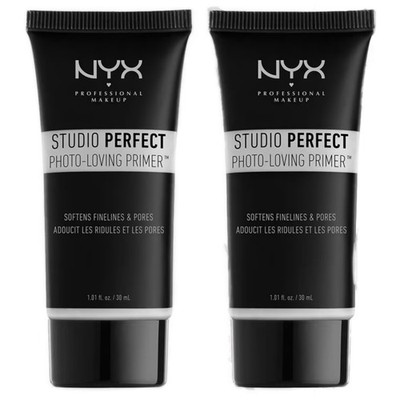 NYX Professional Makeup Studio Perfect Primer, Clear, Pack of 2