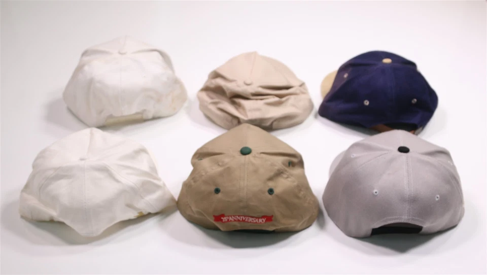 Lote de 6 chapéus de corda vintage dos anos 80 e 90 Winston Crown Royale Bass Pro Shop - Imagem 2 de 3