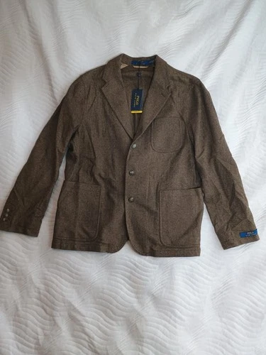 NWT Polo Ralph Lauren Wool Blend Herringbone "Modern Fit" Blazer Suit Jacket-44R - product listing photo