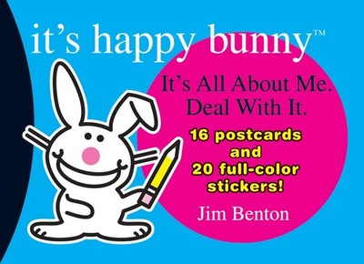 It's Happy Bunny Postcard Book #1: It's All About Me. Deal with It - paperba...