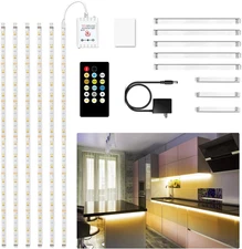under Cabinet Lights, 6 PCS under Cabinet Lighting with Remote, Dimmable LED Str