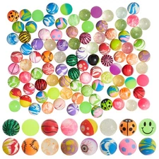 100-Pack Bulk Bouncy Balls Birthday Favors For Kids Aged 3+, 1.25 In/32 mm