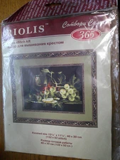 Riolis Counted Cross Stitch Kit 365 STILL LIFE WITH GRAPES & WINE