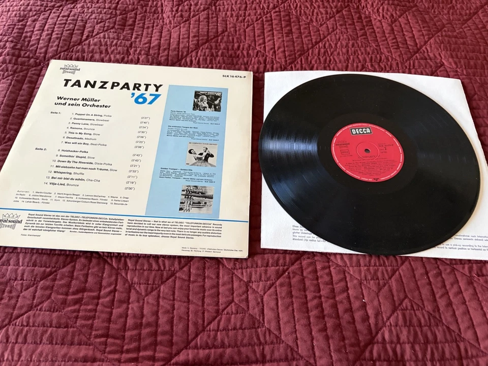 Werner Müller Und Sein Orchester – Tanzparty '67 lp German SLK 16476-P - Image 4 of 4