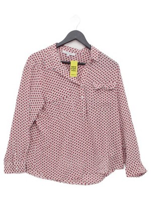 Gerard Darel Women's Shirt L Multi Polkadot 100% Silk Long Sleeve Collared Basic