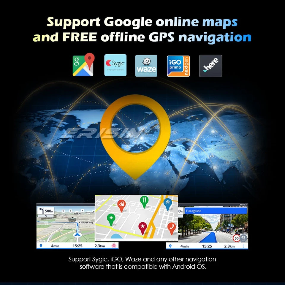 8 Kern 7"Autoradio Android 14 Navi Carplay DAB+RDS Toyota Auris Corolla Altis 4G - Bild 2 von 4