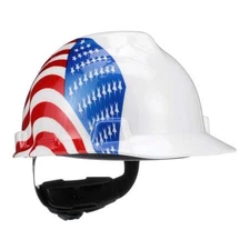 Msa Safety 10050611 Hard Hat, V-Gard Freedom Series, Polyethylene, 4 Point