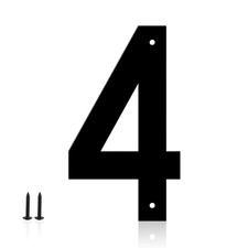 5 Inch Modern Metal House Address Numbers for Outside, Black Metal House Addr...