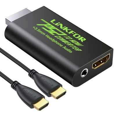 LiNKFOR PS2 to HDMI Converter for Sony PlayStation 2 Adapter Black 