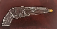 The Wine Savant Revolver Gun Decanter & Bullet Shot Glass Liquor, As Is