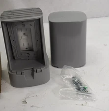 Taymac GFCI Outlet & Box Grey Replacement Top for Landscape Post PART ONLY