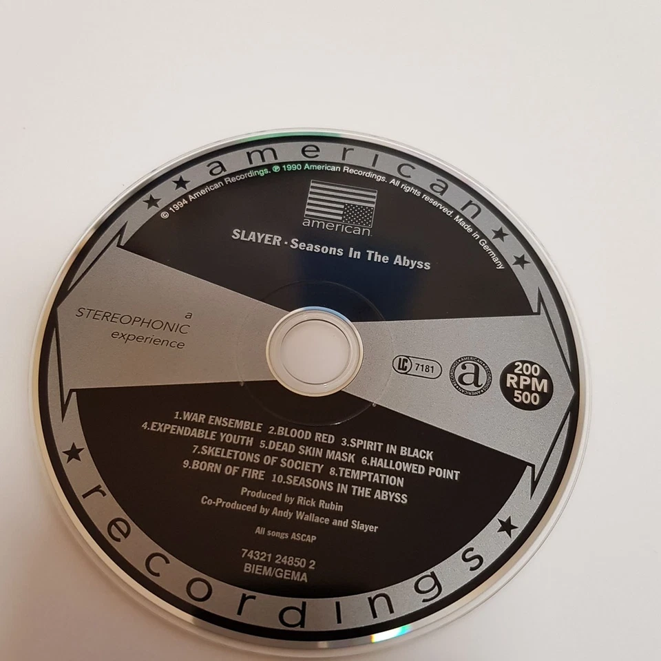 SLAYER seasons in the abyss VG+/EX (CD Album, Hard, American) - Bild 2 von 3