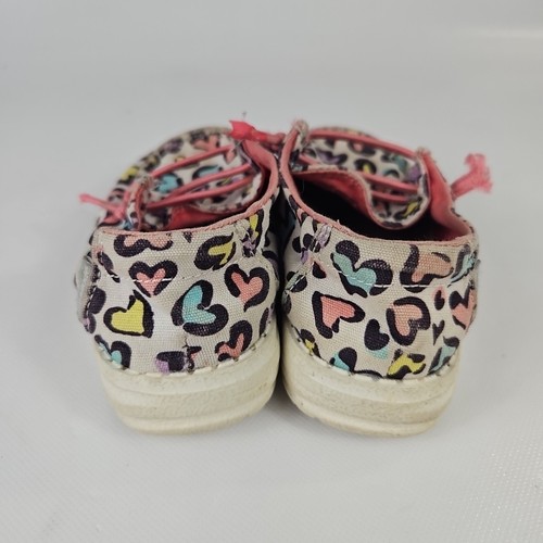 Hey Dude Wendy White Leopard Hearts Toddler Shoes Size 7 - Picture 4 of 10