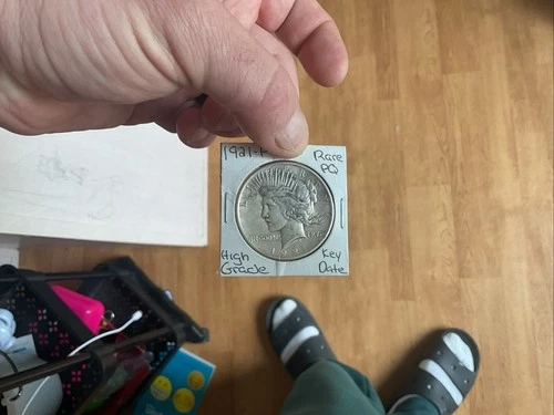 1921 High Relief Peace Silver Dollar, First Year Issue, AU Key Date, About Unc