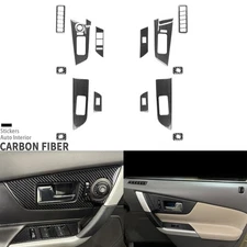 17Pcs Real Carbon Fiber Full Interior Door Panel Trim Kits For Ford Edge 2011-14
