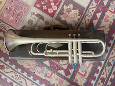 1931 Pan American Silver Trumpet #92333 – C.G.Conn Line, Gold-Wash Bell, Heim MP