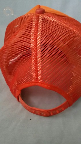 VTG 1980's BUCCANEERS Cap New Era Orange Red NFL Mesh Back Hat Adjustable OSFM - Picture 6 of 10
