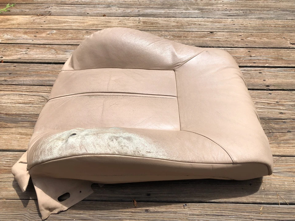 1998-2003 BMW E38 E39 5-Series LEFT Front Seat Backrest Cushion Beige Leather - image 3 of 4