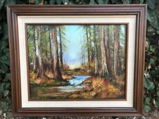 ALICE HOBBS BOLTON COUTTS Original 1950s LANDSCAPE MID CENTURY MODERN Oil Canvas