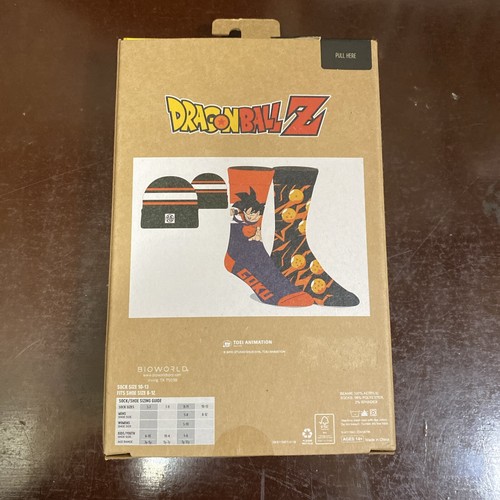 Dragon Ball Z Man Geschenkset von Bioworld Neu 2 Paar Crew 1 Beanie - Bild 2 von 5