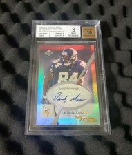 Randy Moss auto 2000 CE autograph BGS 8 Nm- Mint w/10 on card auto #d/150 Blue