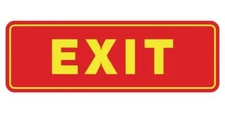 Standard Exit Wall or Door Sign | Durable Plastic and Easy Installation | Dou...