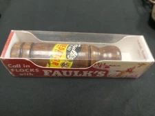 Vintage Faulks P-60 Predator Call Natural Wood Handheld Made in USA