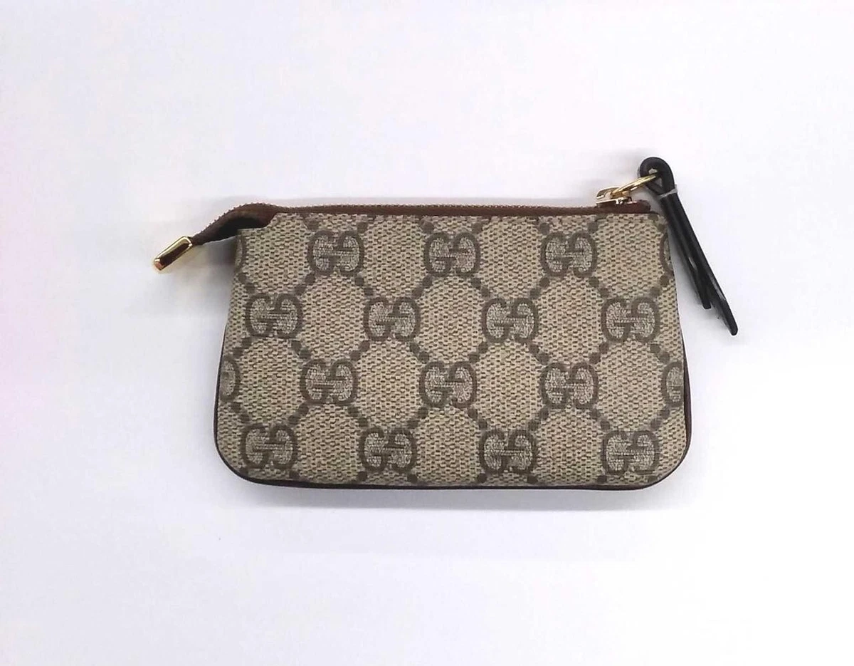 Gucci GG Supreme Key Pouch in Natural