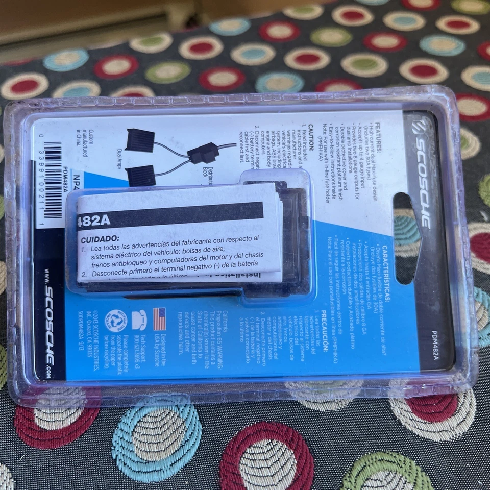 2x Scosche 2-Way Power Distribution Block PDM482A Dual AMPS Platinum Finish - Image 3 of 3