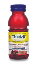 Thick-It AquaCareH2O Thickened Beverage 8oz Cranberry Nectar Texture -24/Case