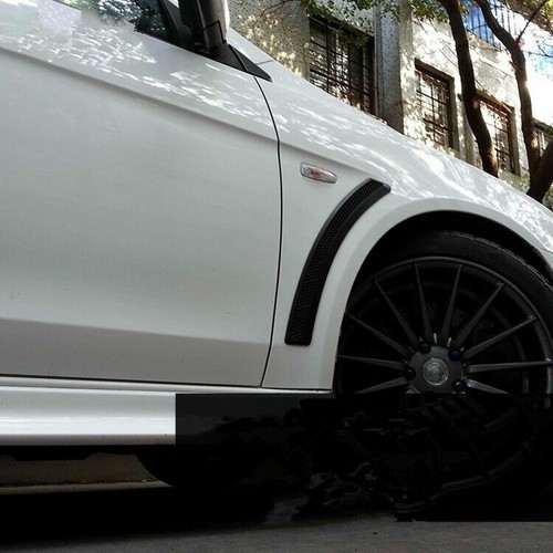 2x LH+RH Fender Vent Mesh Cover Trim Sticker For Mitsubishi Lancer EVO 2007-2015 - Picture 11 of 11