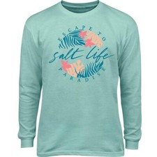 Salt Life Youth Long Sleeve T's Shirt Size M Color Aruba Blue