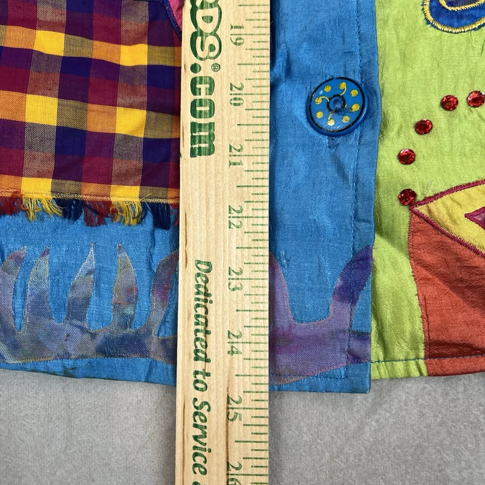 Винтажная яркая цветочная куртка Sandy Starkman Art To Wear размер L - Изображение 3 из 4